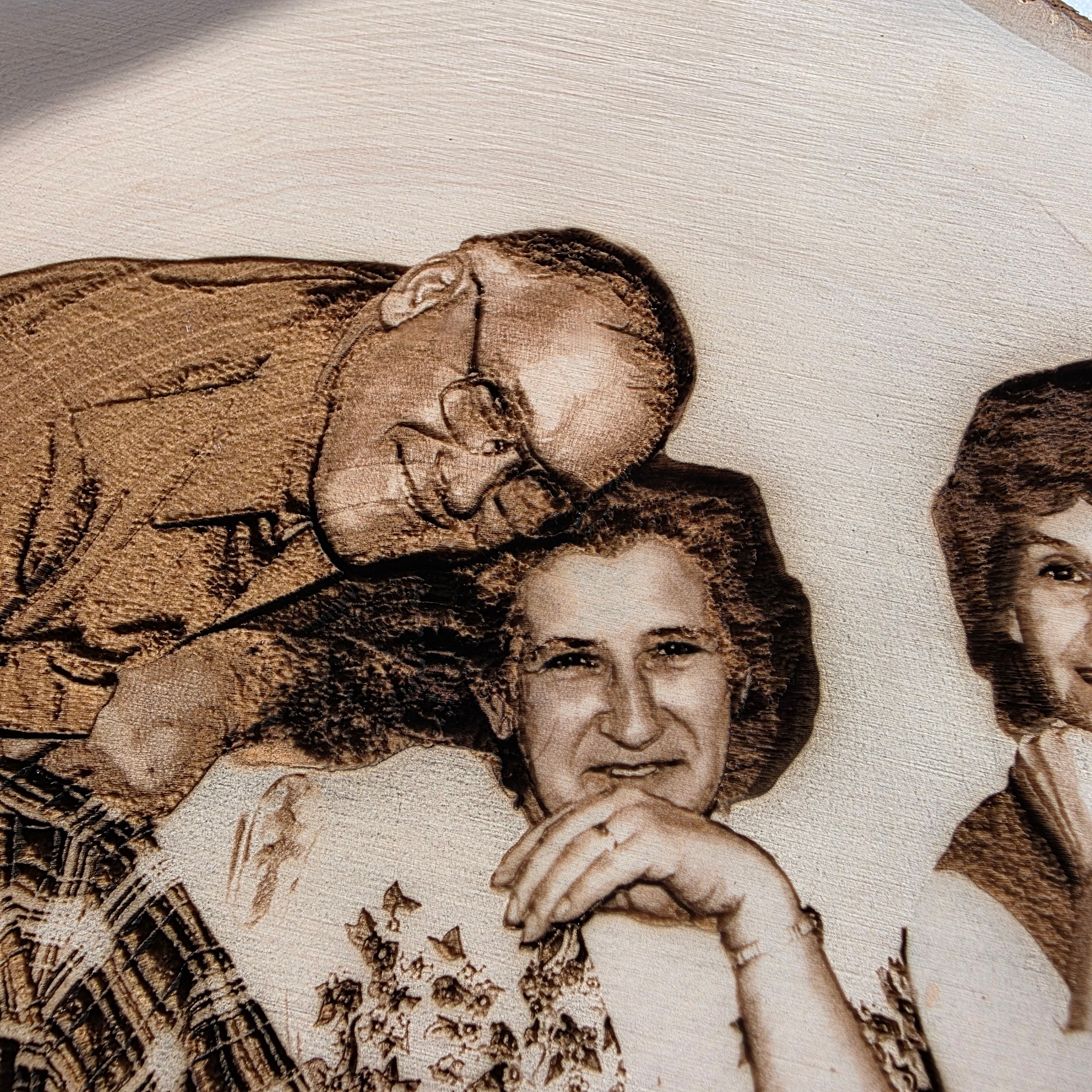 Custom 7-9 inch Basswood Relief Engraved Plaque